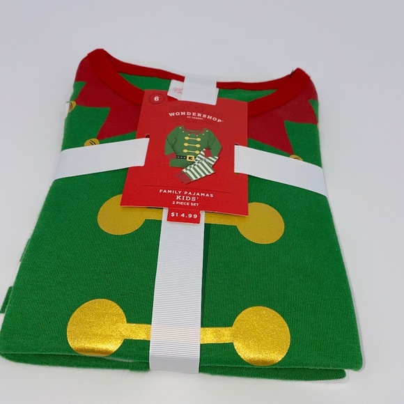 NEW Kids Holiday Elf Pajama Set 2 pc set Christmas - Picture 2 of 11